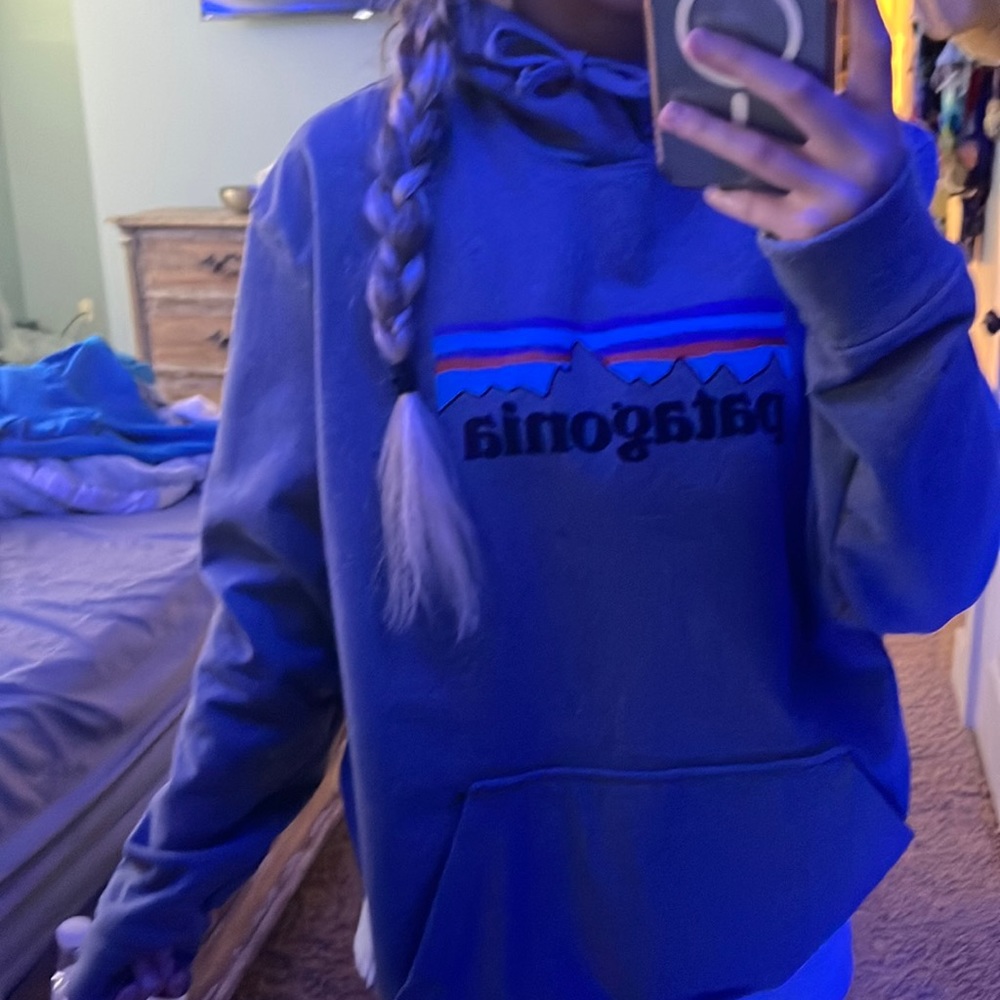 dark grey patagonia hoodie